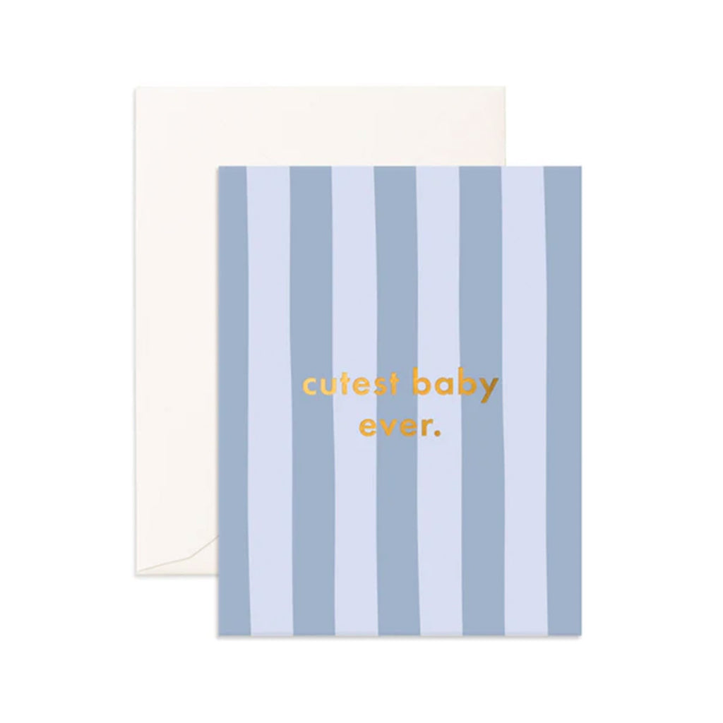 Card Cutest Baby Ever Cloud Stripe