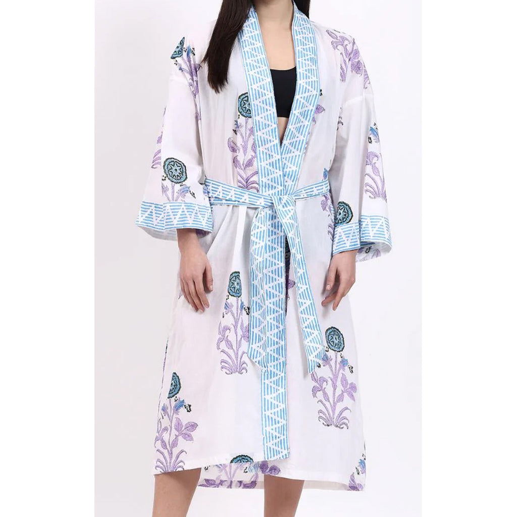 Kimono Cotton - Blue Dahlia