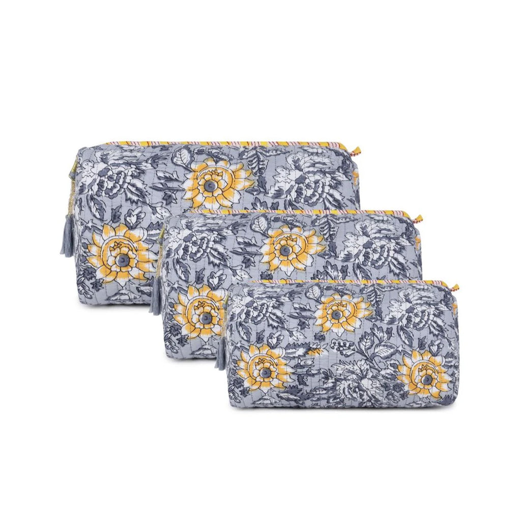 Cosmetic & Toiletry Bag Set of 3 - Blue
