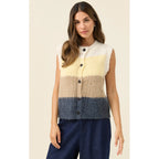 Knit Vest Pallas Stripe - Butter