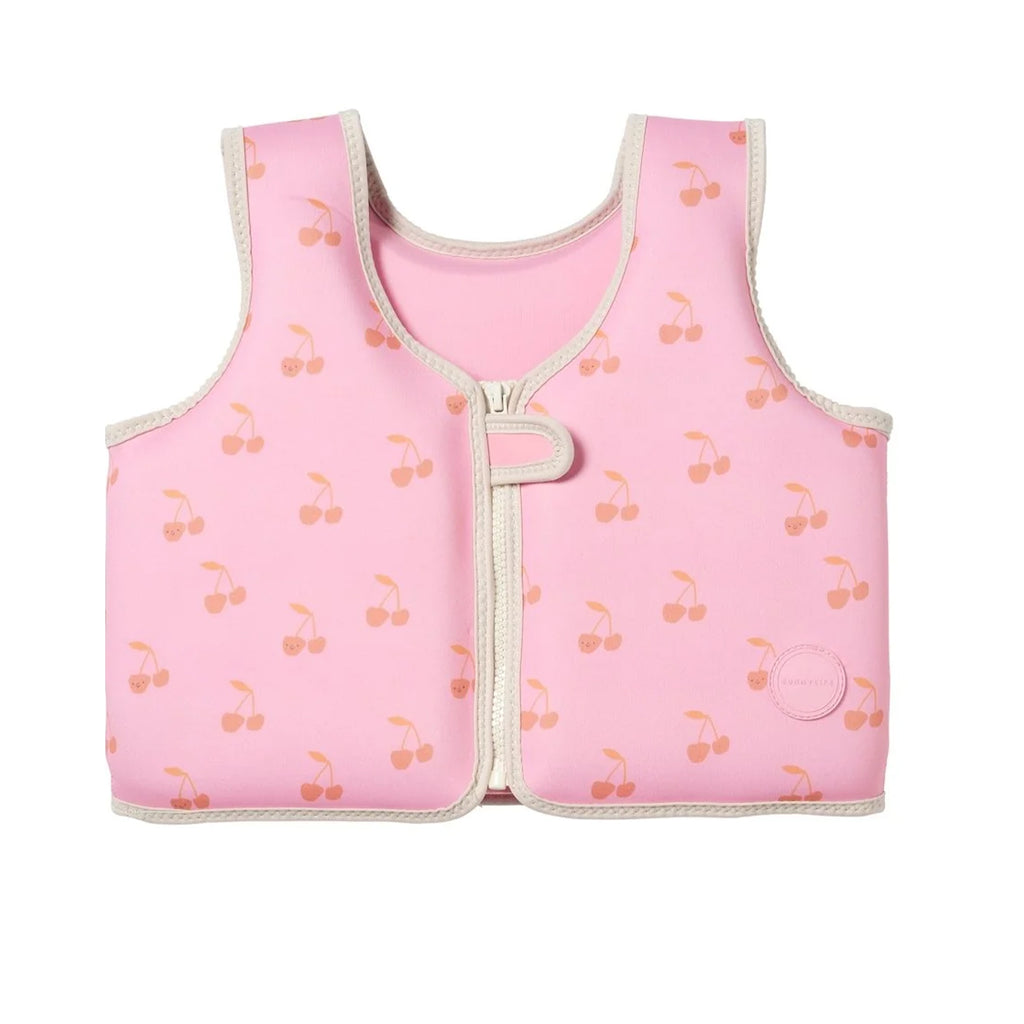 Kids Swim Vest - Cotton Candy Cherry