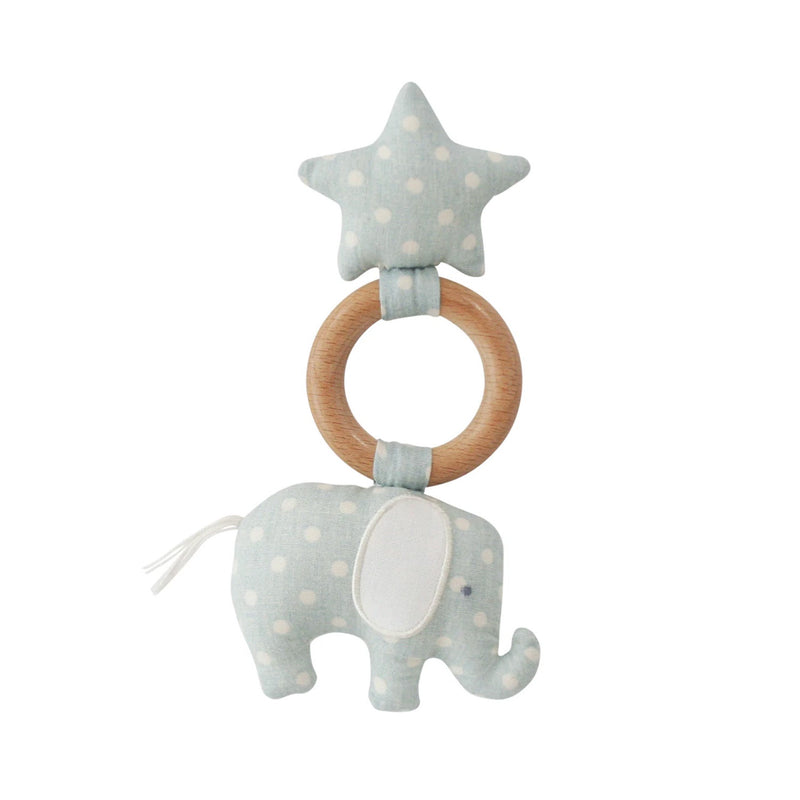 Teether Elephant Star Duck Egg Blue