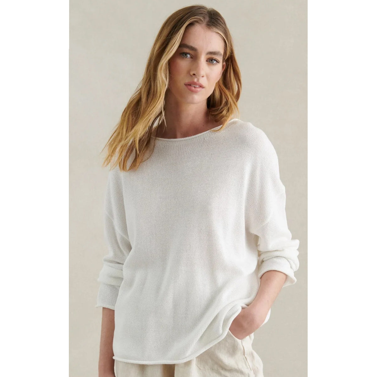 Top Spring Knit - White