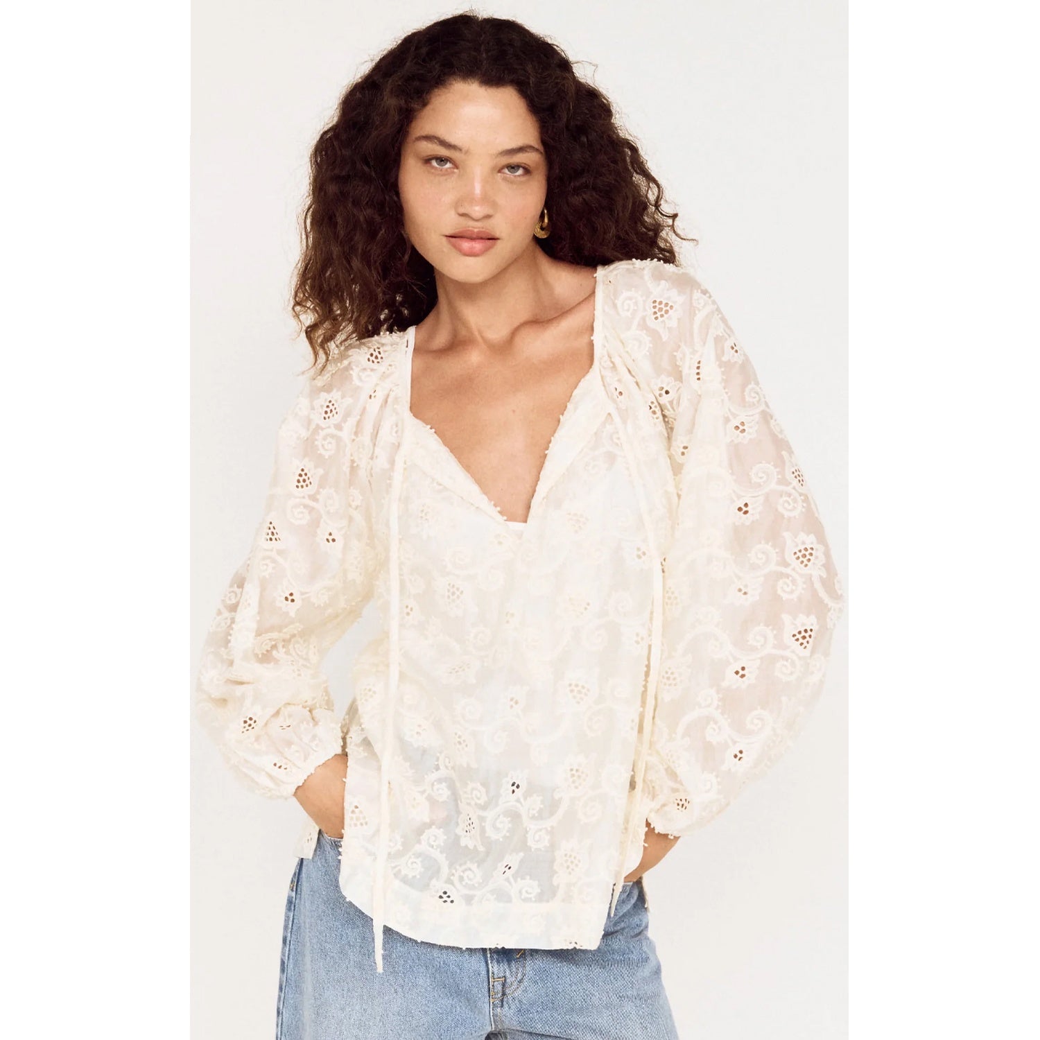 Top Inez Blouse - Cream