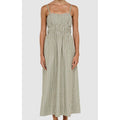 Dress Lisara Midi - Khaki & White