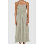 Dress Lisara Midi - Khaki & White