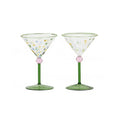 Cocktail Glass - Lulu S/2 Green
