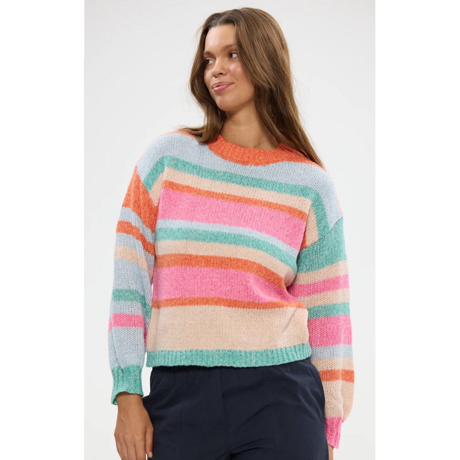 Knit Tarn - Pink Multi Stripe