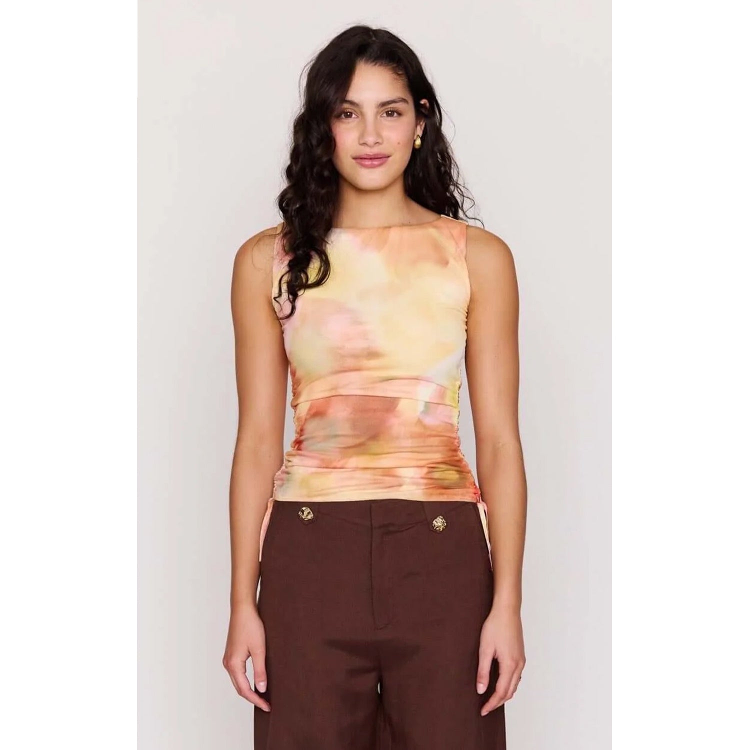 Top Aria Drawstring - Watercolour Floral
