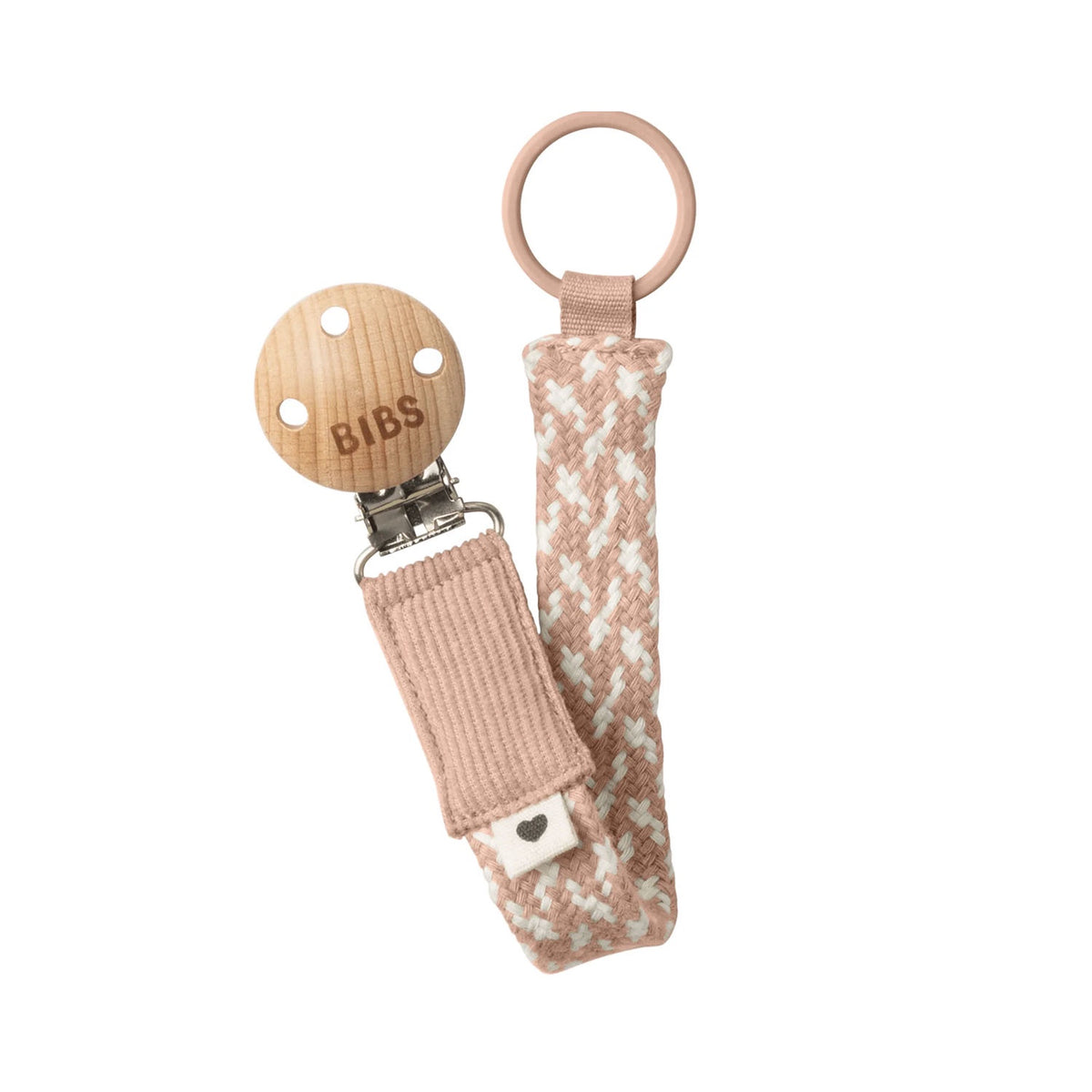 Pacifier Clip - Blush & Ivory