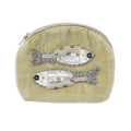 Pouch Embroidered Velvet Sardine