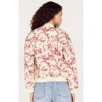 Jacket Leona Puffer - Wine & Cream Floral