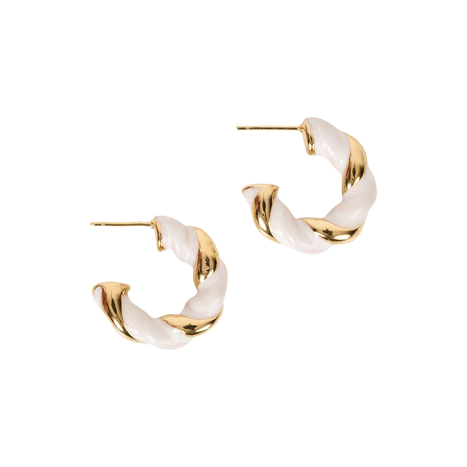Earrings Treville Hoop - White