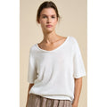 Top Scoop Neck Spring Tee - White