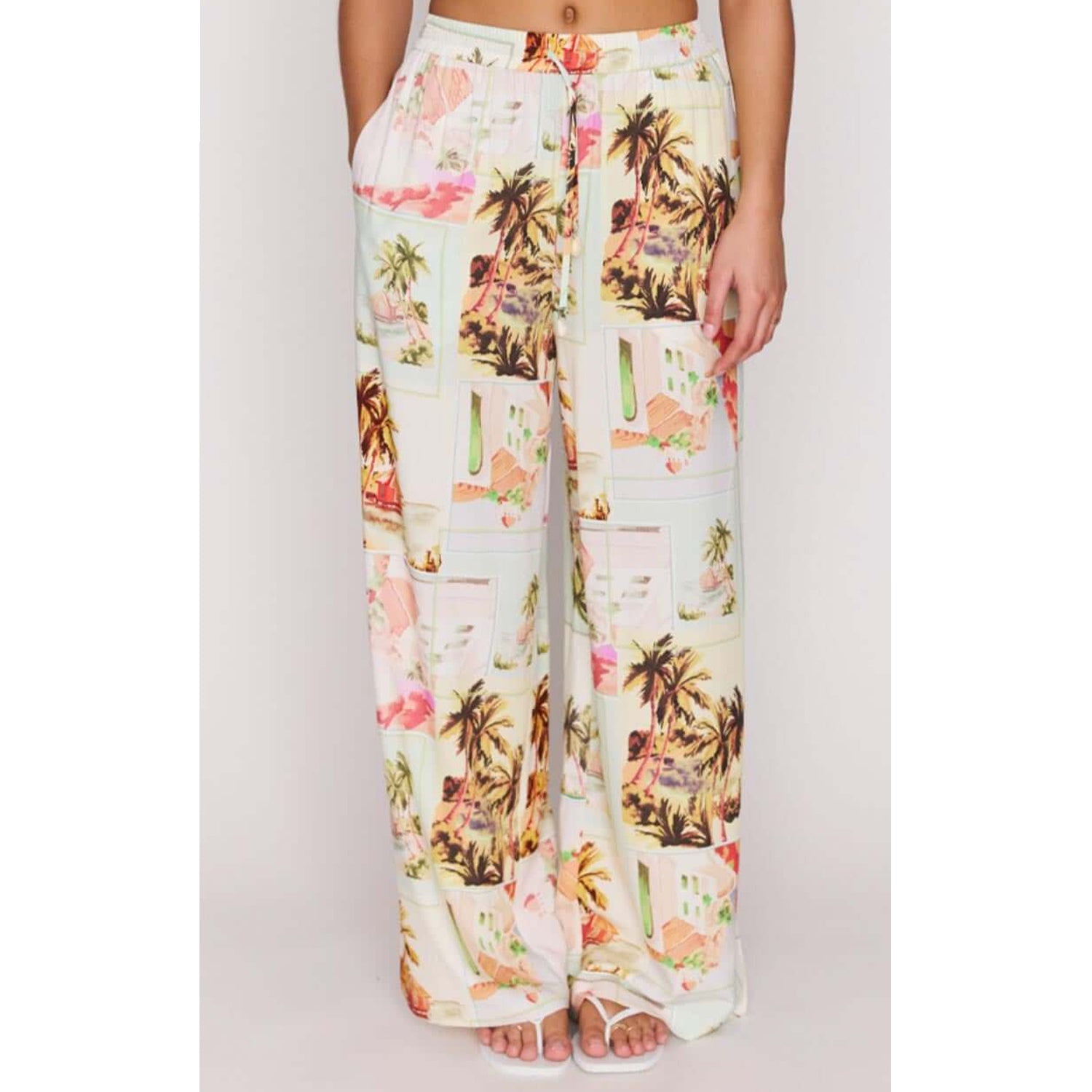 Pant Dolce Drawstring - Vintage Postcards