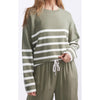 Knit Lottie Stripe Sweater - Khaki
