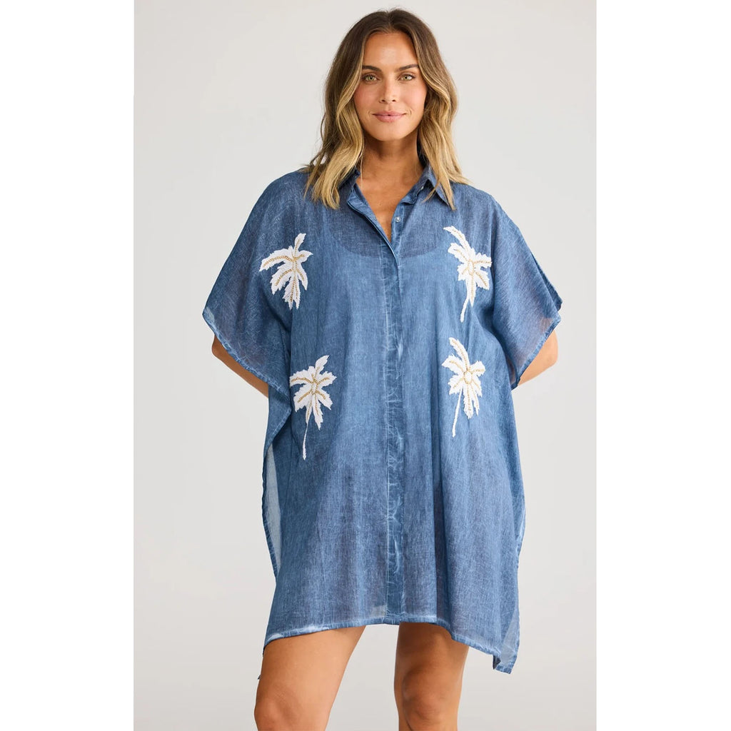 Shirt Kaftan Halia - Navy