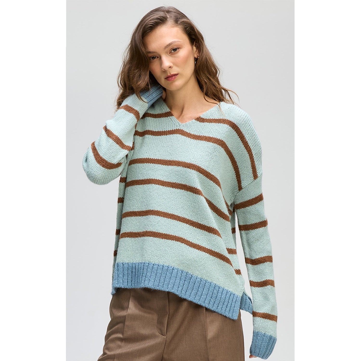 Knit Cozy Stripe - Steel