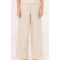 Pant Lola Mid Rise - Taupe & White Stripe
