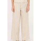 Pant Lola Mid Rise - Taupe & White Stripe