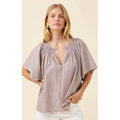 Top Shirred Lyndell - Taupe