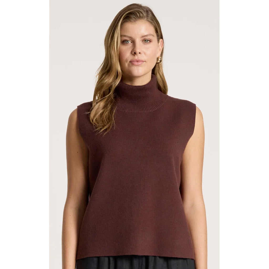 Vest - Zala Knit Mahogany