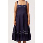 Dress Midi Positano Contrast - Navy