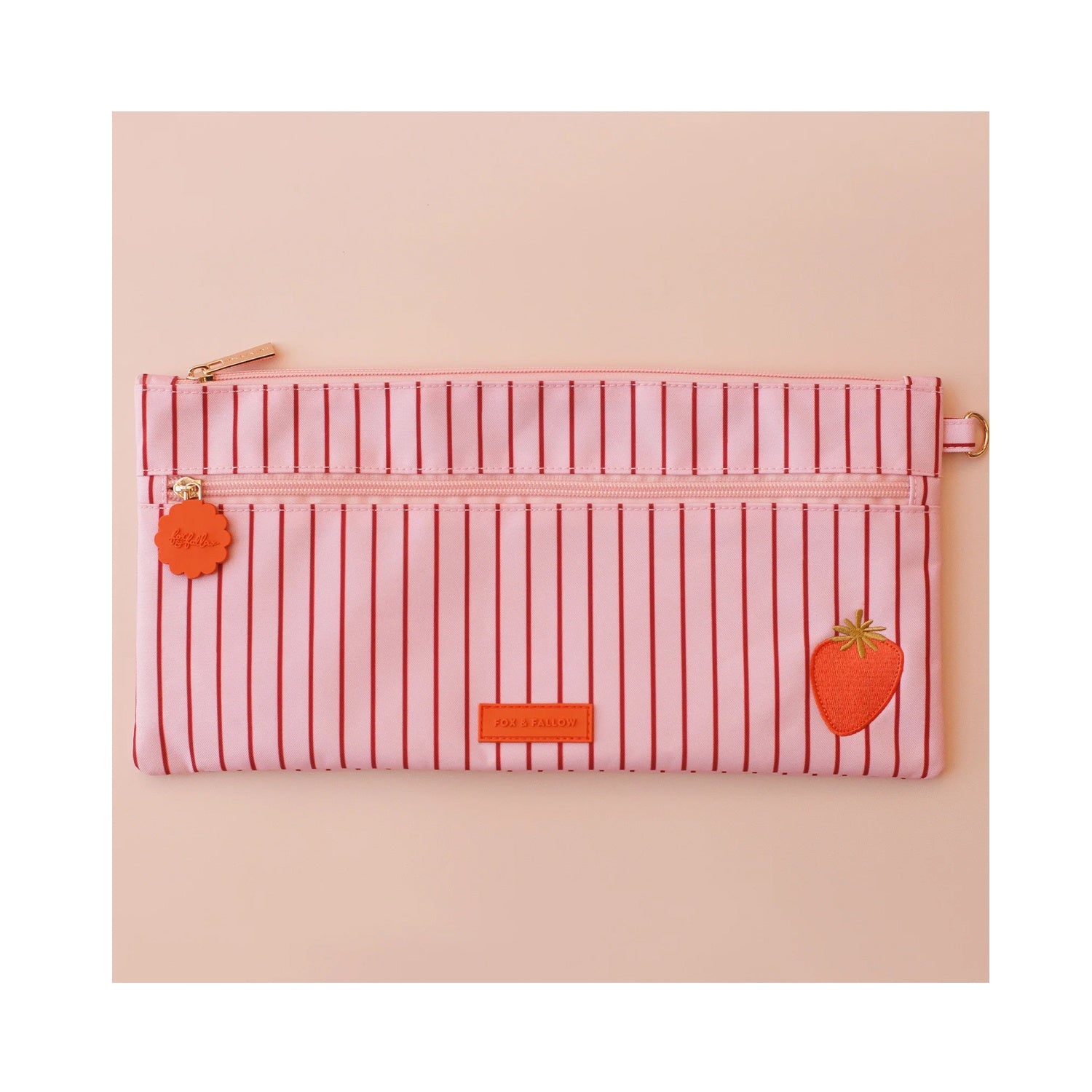 Pencil Case - Strawberry Stripe Large