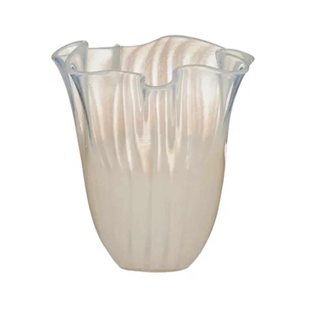 Vase Francine Glass - Clear/Ivory