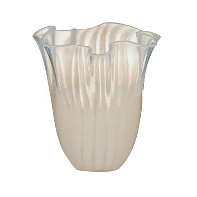 Vase Francine Glass - Clear/Ivory