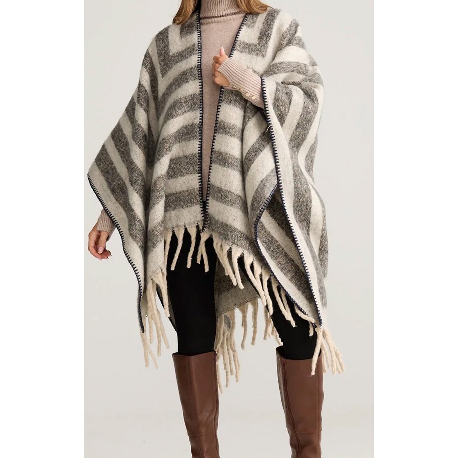 Poncho Woodfire - Grey