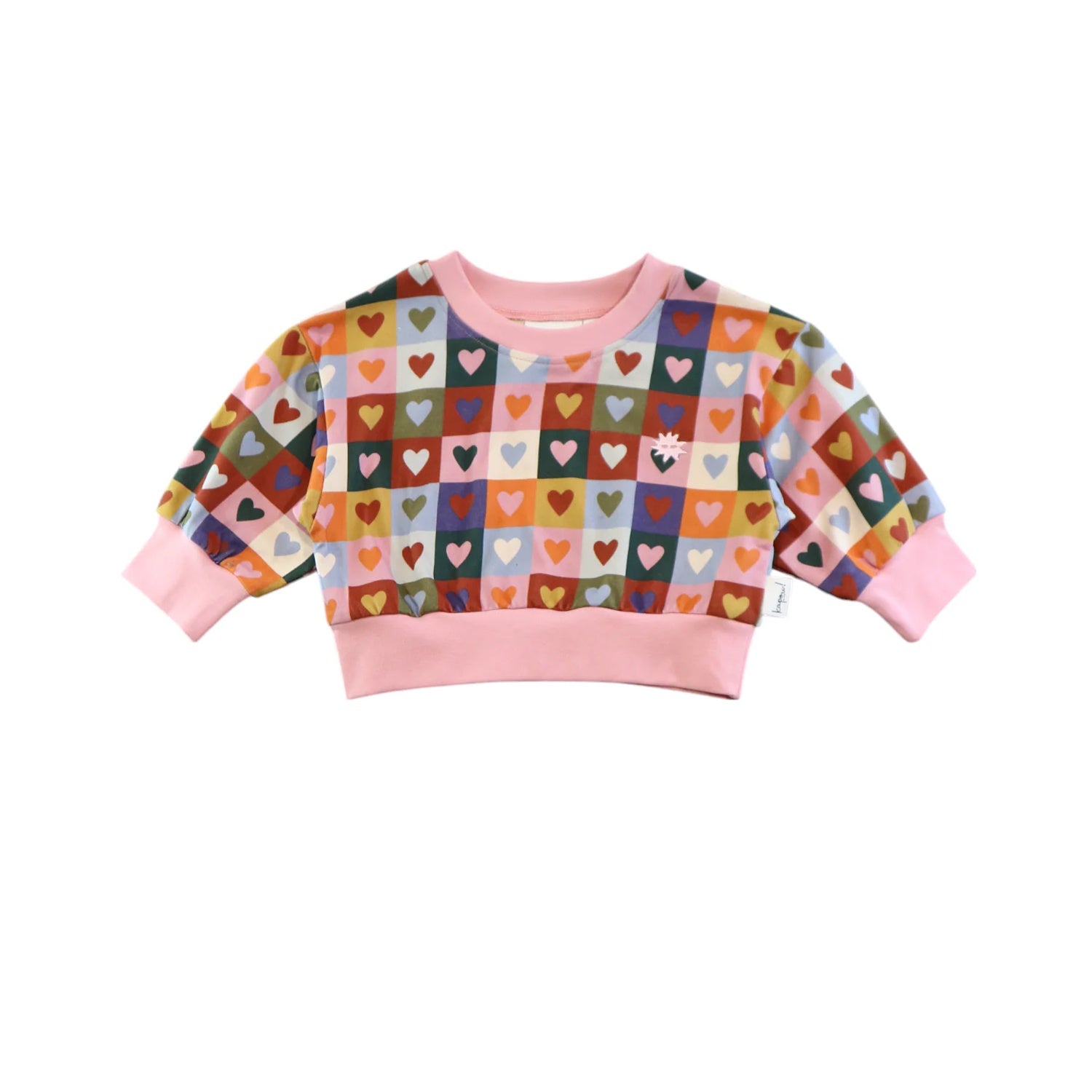 Jumper - Oversized Heart Checkerboard