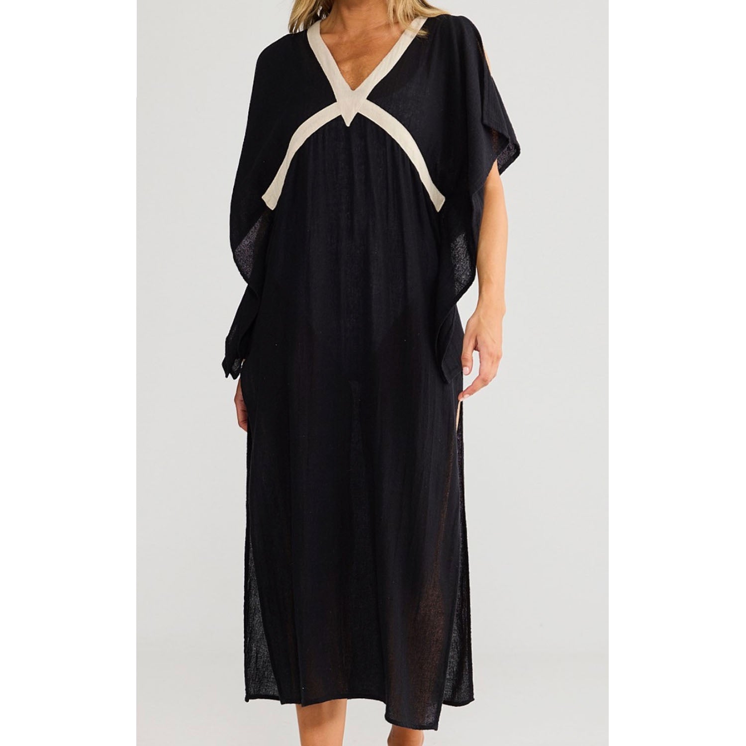 Kaftan Luma - Black W Natural