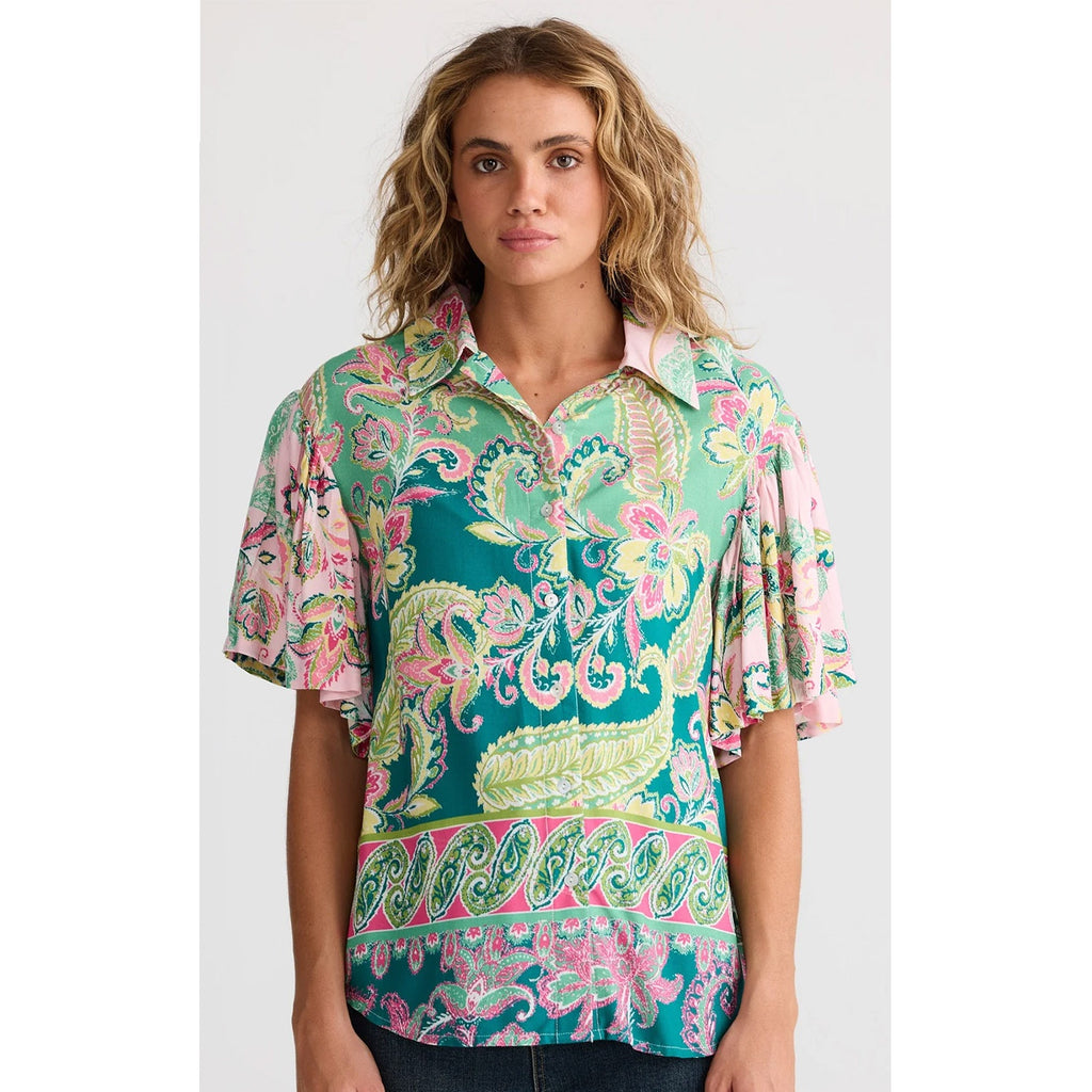 Top Rosa Shirt - Paisley Dreams