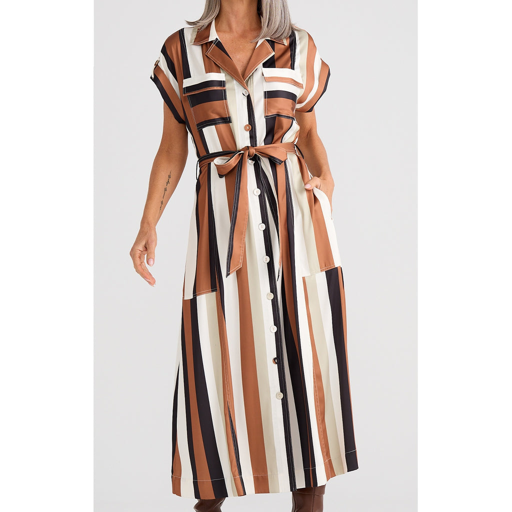 Dress Lorrie - Oakley Stripe