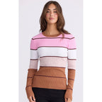 Top Unley Knit - Rose Stripe