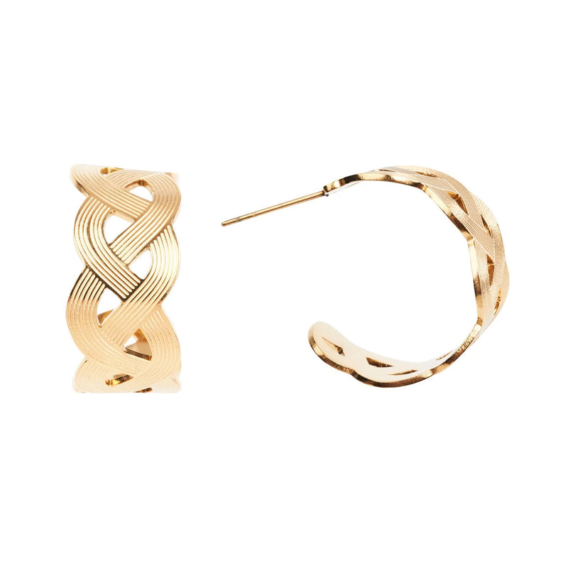 Earring Folie Gold Hoop - Weave