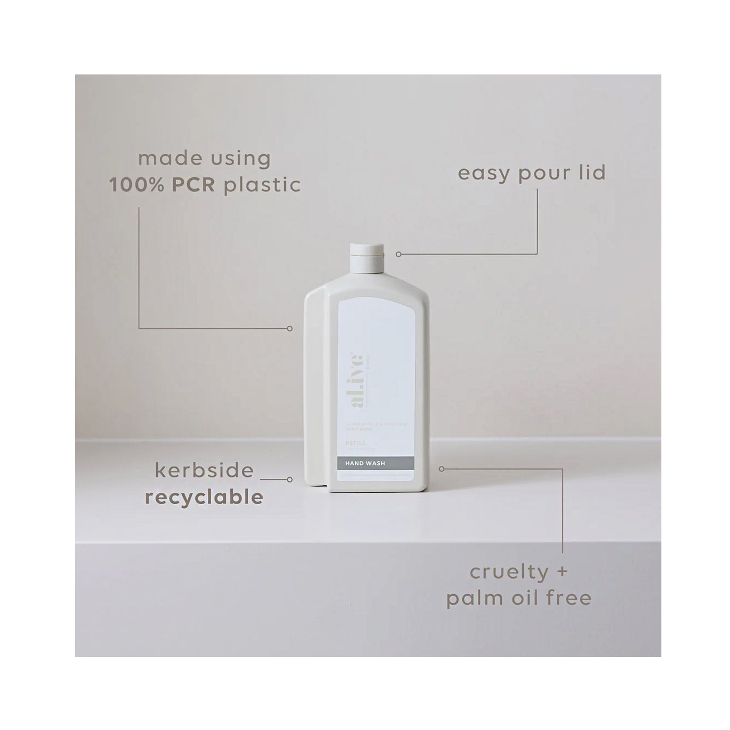 Hand Wash Refill 1L - Lemon Myrtle & Honeydew