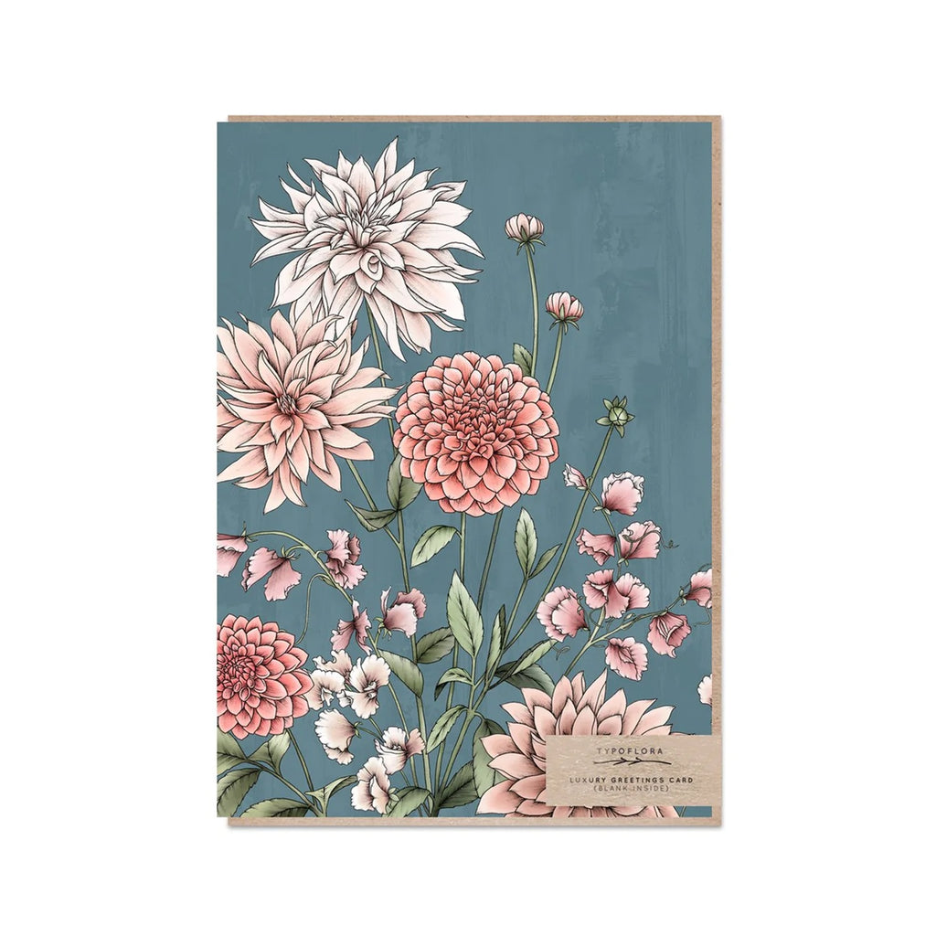 Card Dahlias Portrait