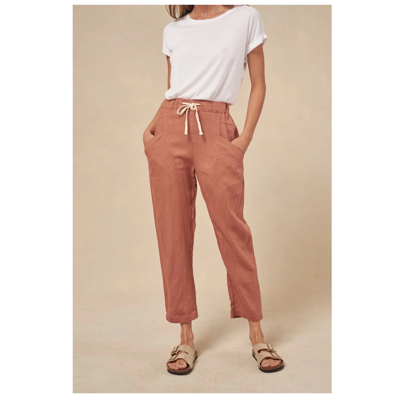 Pant Luxe Linen Terracotta