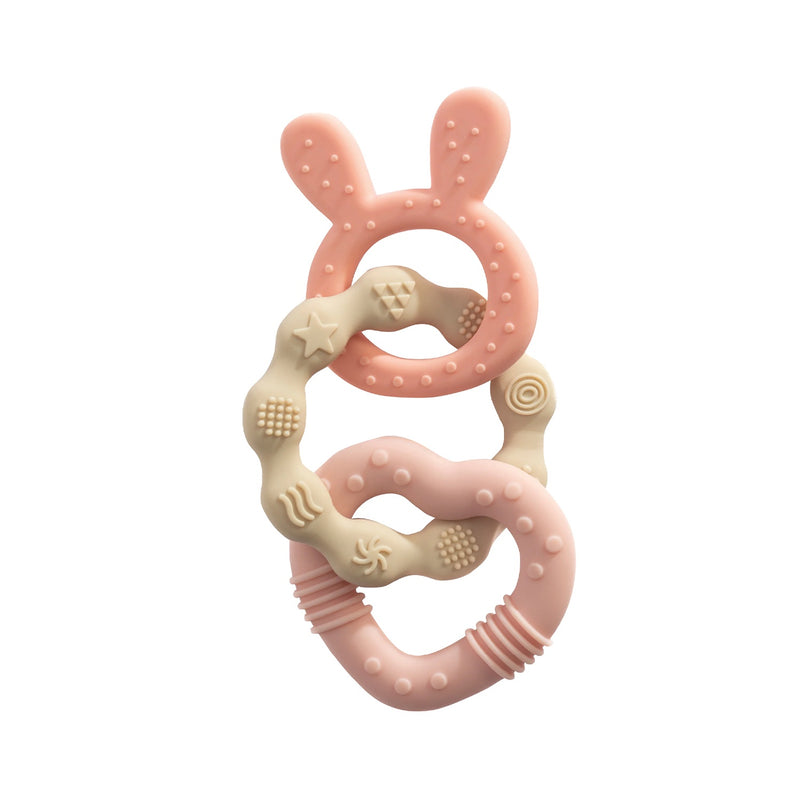 Silicone Bunny Teether - Pink