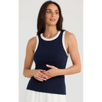 Tank Courtney Navy W Stripe