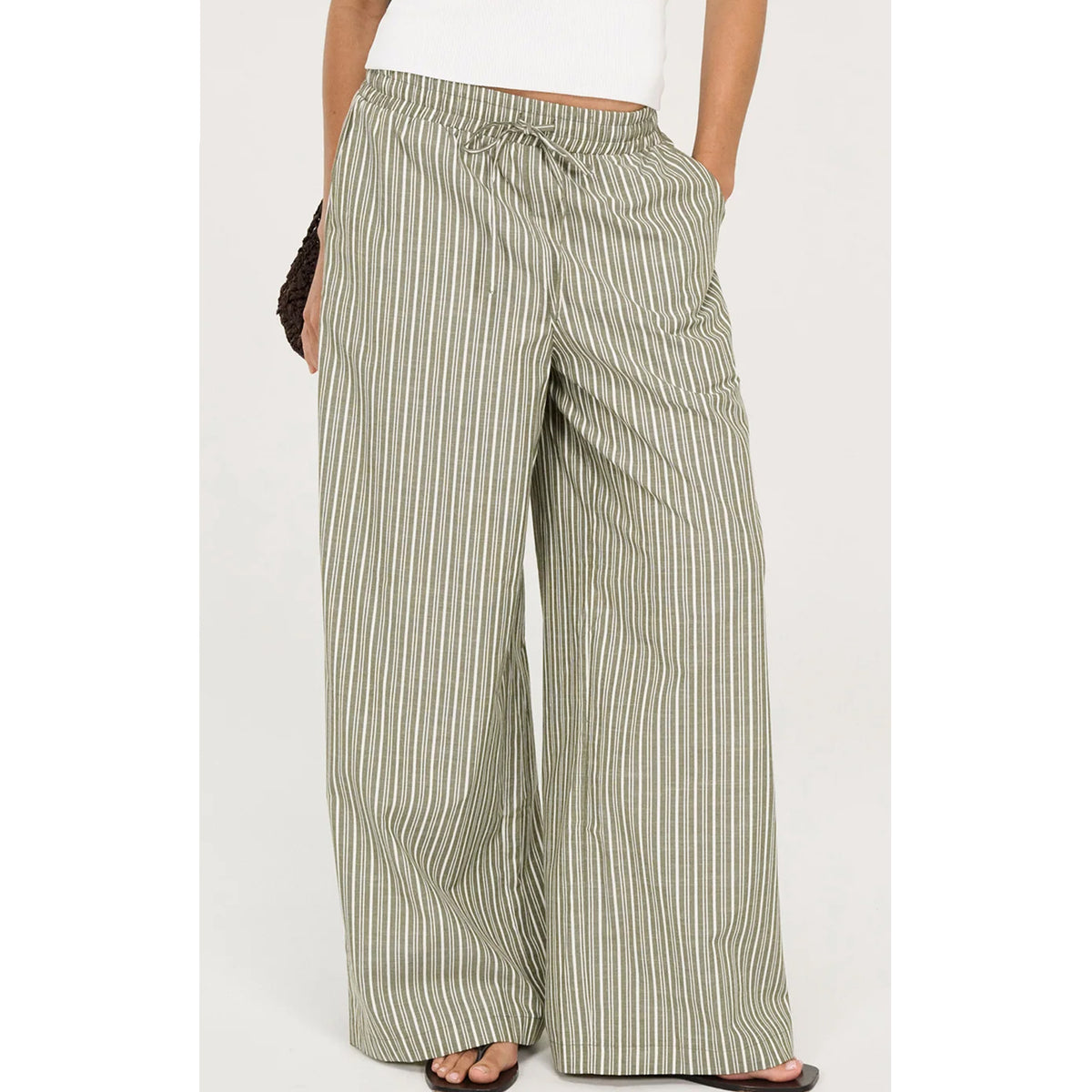 Pant Lisara - Khaki Stripe