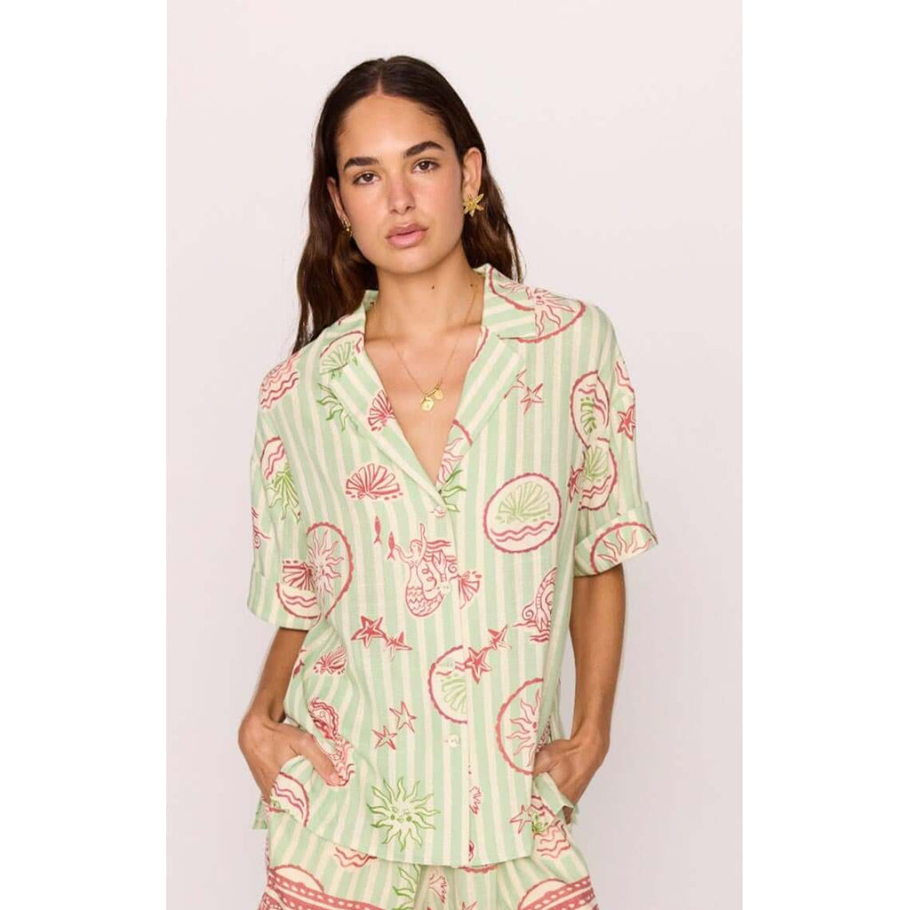 Top Soleil Shirt - Mermaid Stripe