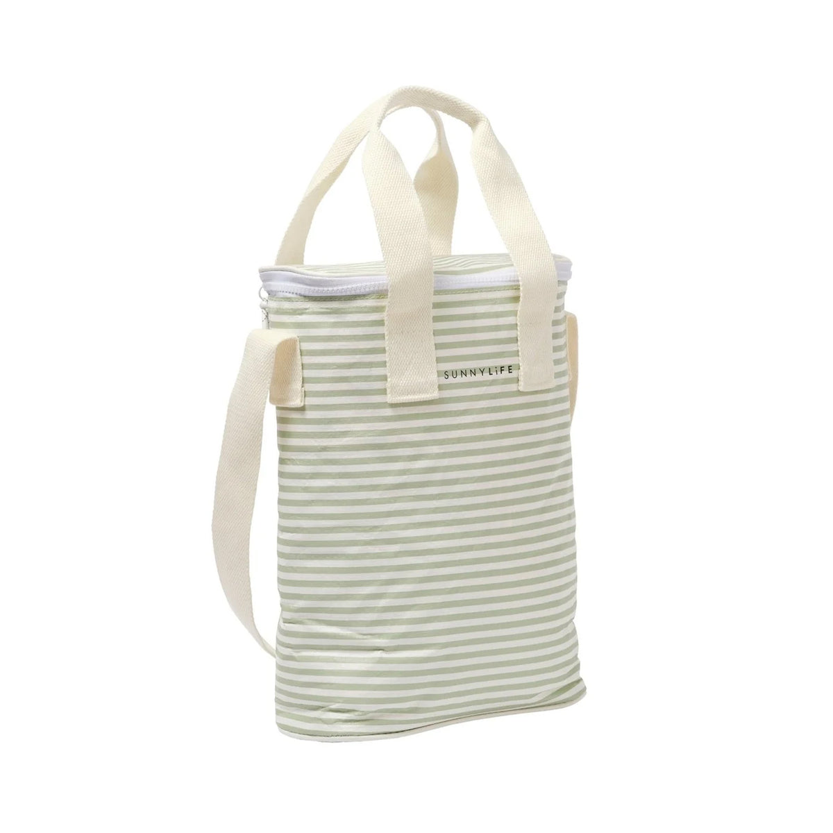 Light Cooler Drinks Bag Sea Sage Stripe