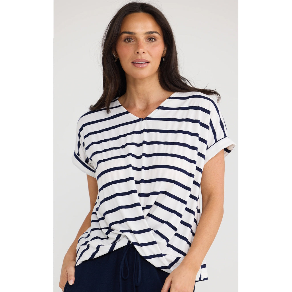 Tee Rapture Navy White Stripe