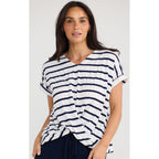 Tee Rapture Navy White Stripe