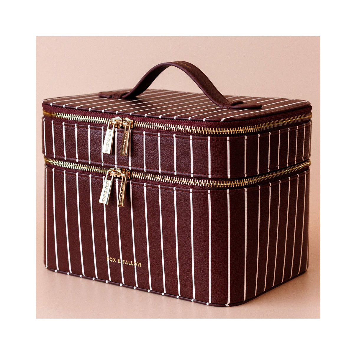 Vanity Case - Merlot Pinstripe
