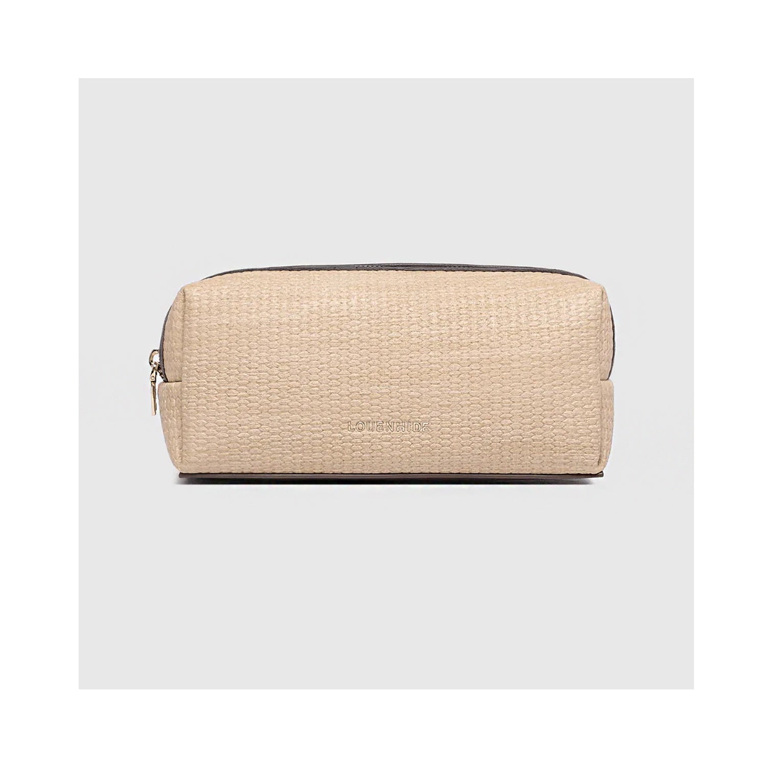 Brianna Makeup Bag - Natural/Chocolate