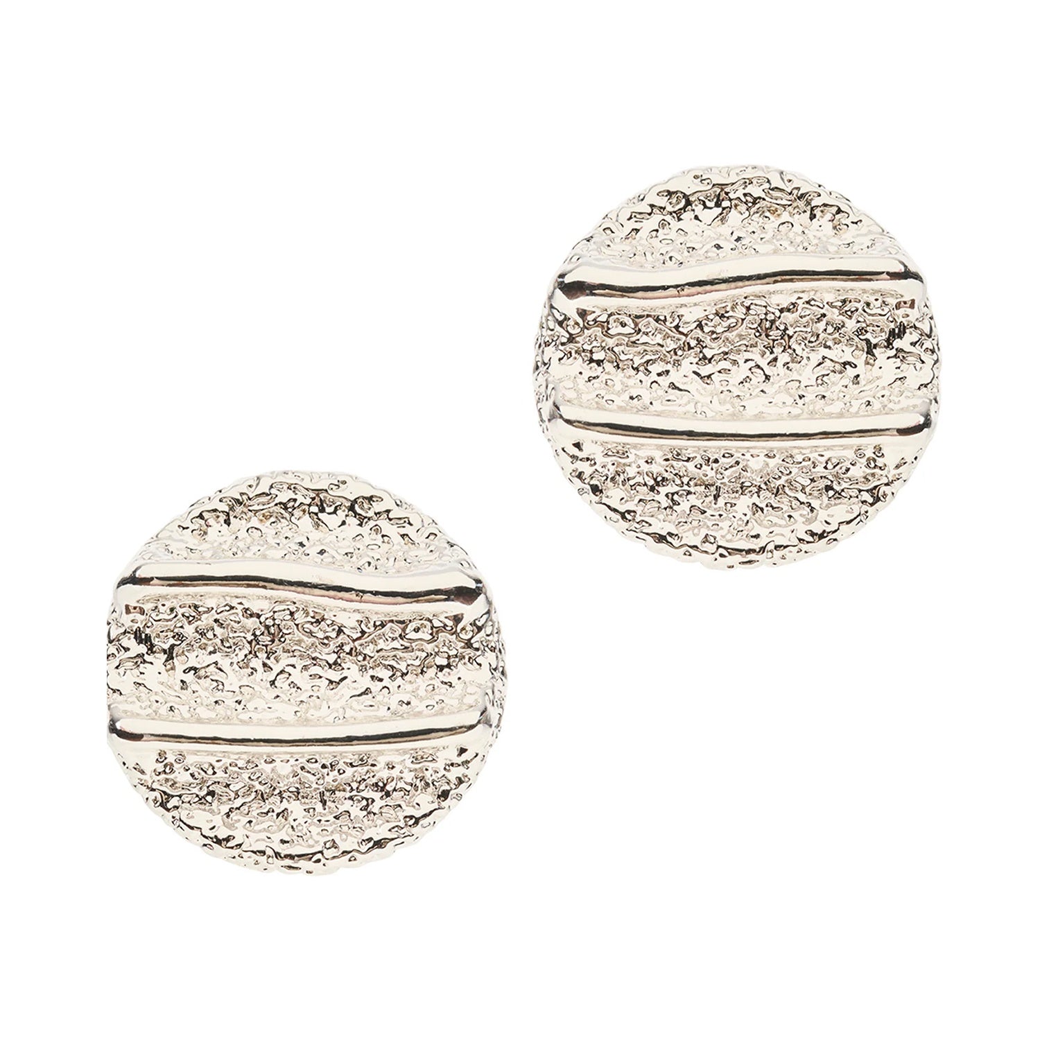 Earring Roma Round - Silver Round
